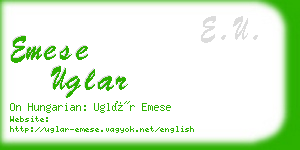 emese uglar business card